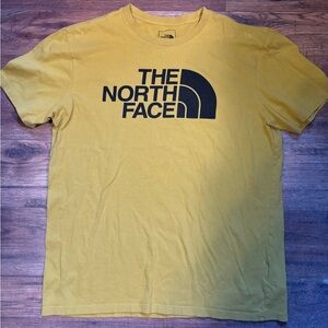 The North Face Men's Mustard Yellow T-Shirt - Size Large